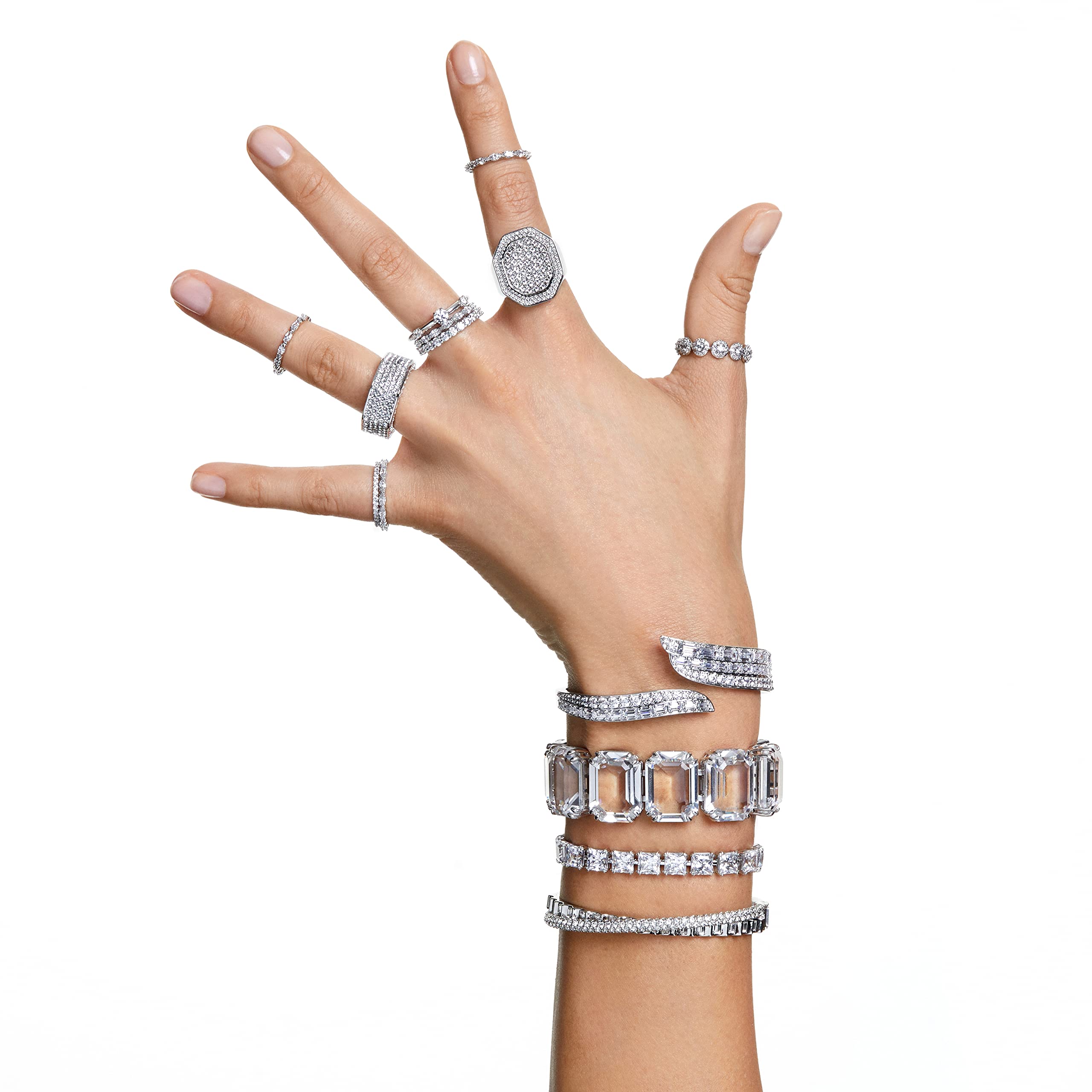 Foto 7 | Anillo Swarovski Vittore Xl Con Cristales De Swarovski Transparentes - Venta Internacional.