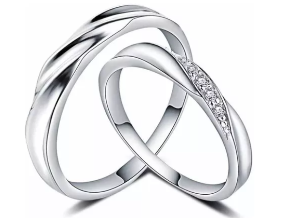 Foto 2 pulgar | 2 Anillos Xtellar De Promesa Ajustables Plata Fina 925 Color Plata