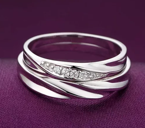 Foto 5 pulgar | 2 Anillos Xtellar De Promesa Ajustables Plata Fina 925 Color Plata