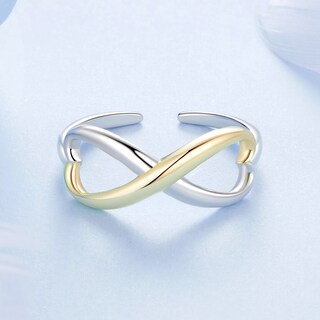 Foto 4 | Anillo Chulada, Infinito Duo De Plata .925 Con Chapa De Platino