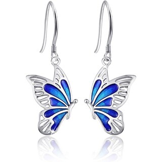 Foto 1 | Pendientes De Plata 925 Con Forma De Mariposa Para Mujeres, Niñas Y Adolescentes - Venta Internacional.