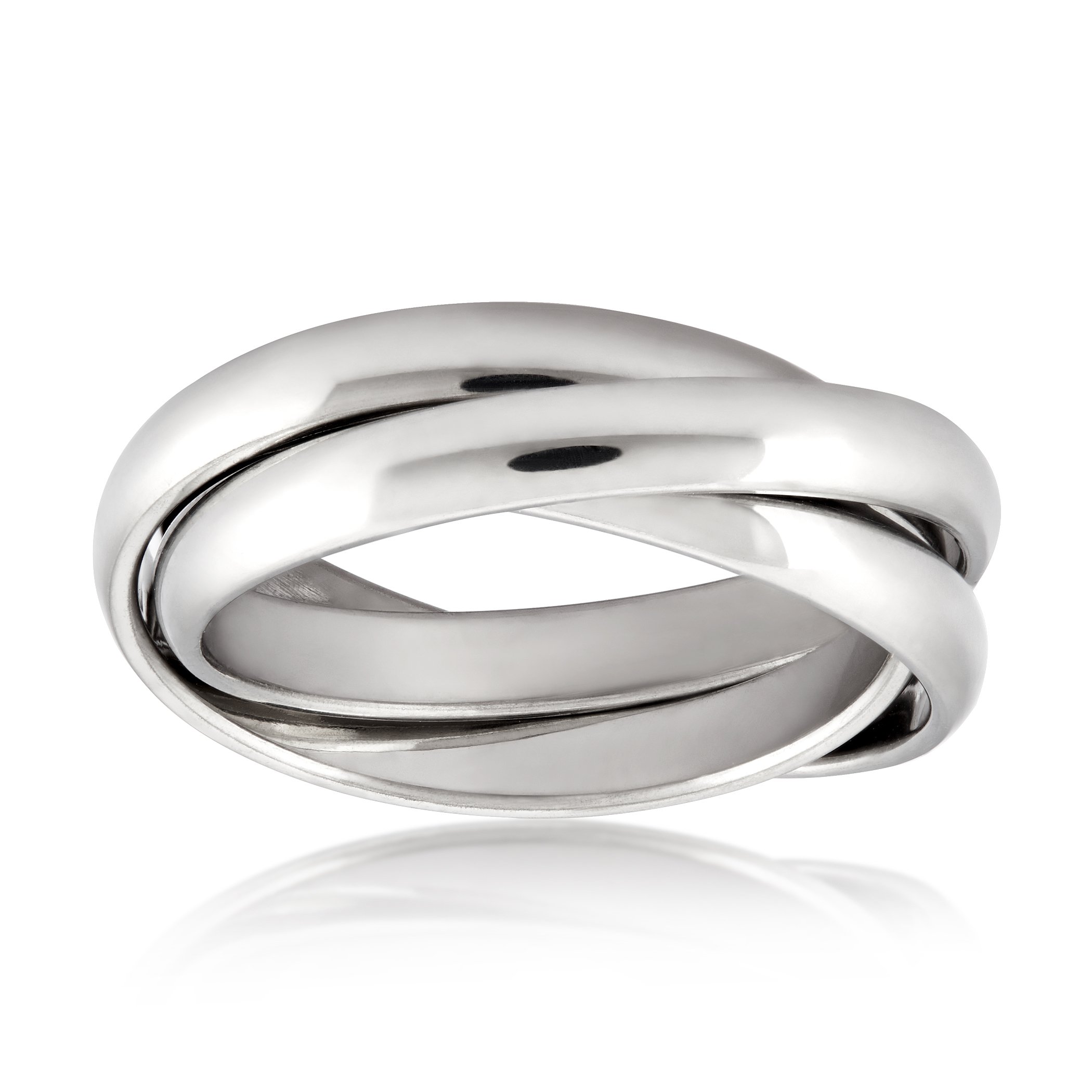 Foto 3 pulgar | Anillo West Coast Jewelry Elya De Acero Inoxidable Para Mujer, Talla 5 - Venta Internacional.