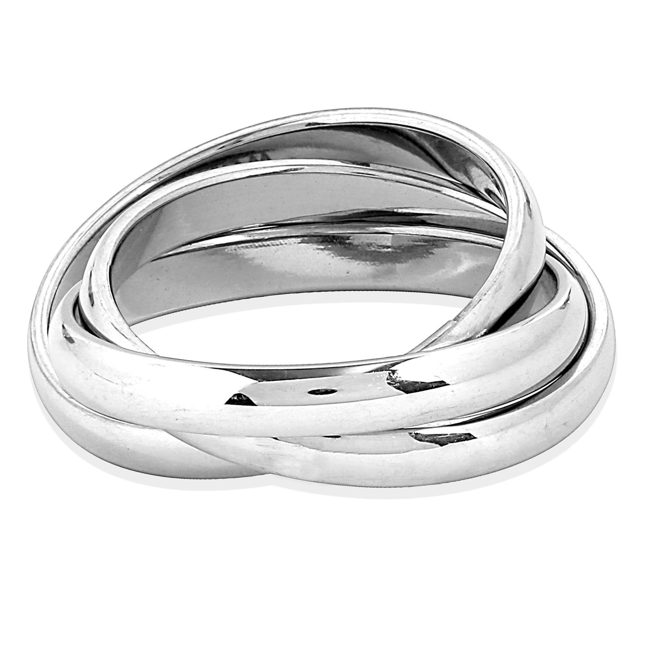 Foto 5 pulgar | Anillo West Coast Jewelry Elya De Acero Inoxidable Para Mujer, Talla 5 - Venta Internacional.