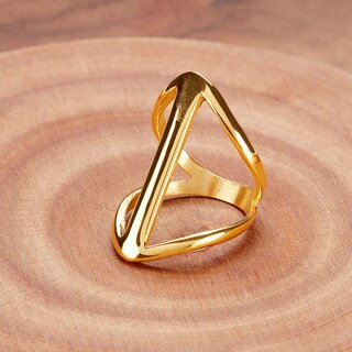 Foto 6 | Anillo West Coast Jewelry Elya De Acero Inoxidable Chapado En Oro - Venta Internacional.
