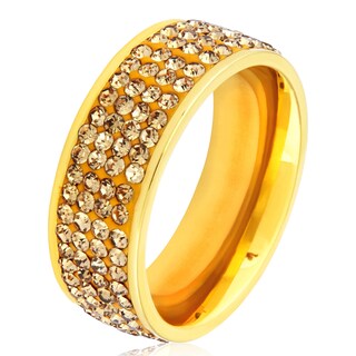 Foto 1 | Anillo West Coast Jewelry Elya De Acero Chapado En Oro Para Mujer - Venta Internacional.