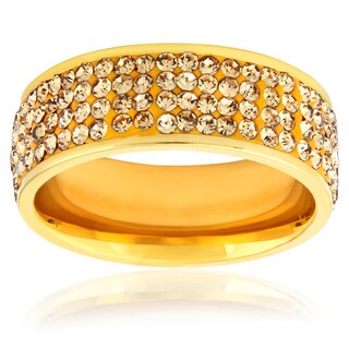 Foto 2 | Anillo West Coast Jewelry Elya De Acero Chapado En Oro Para Mujer - Venta Internacional.