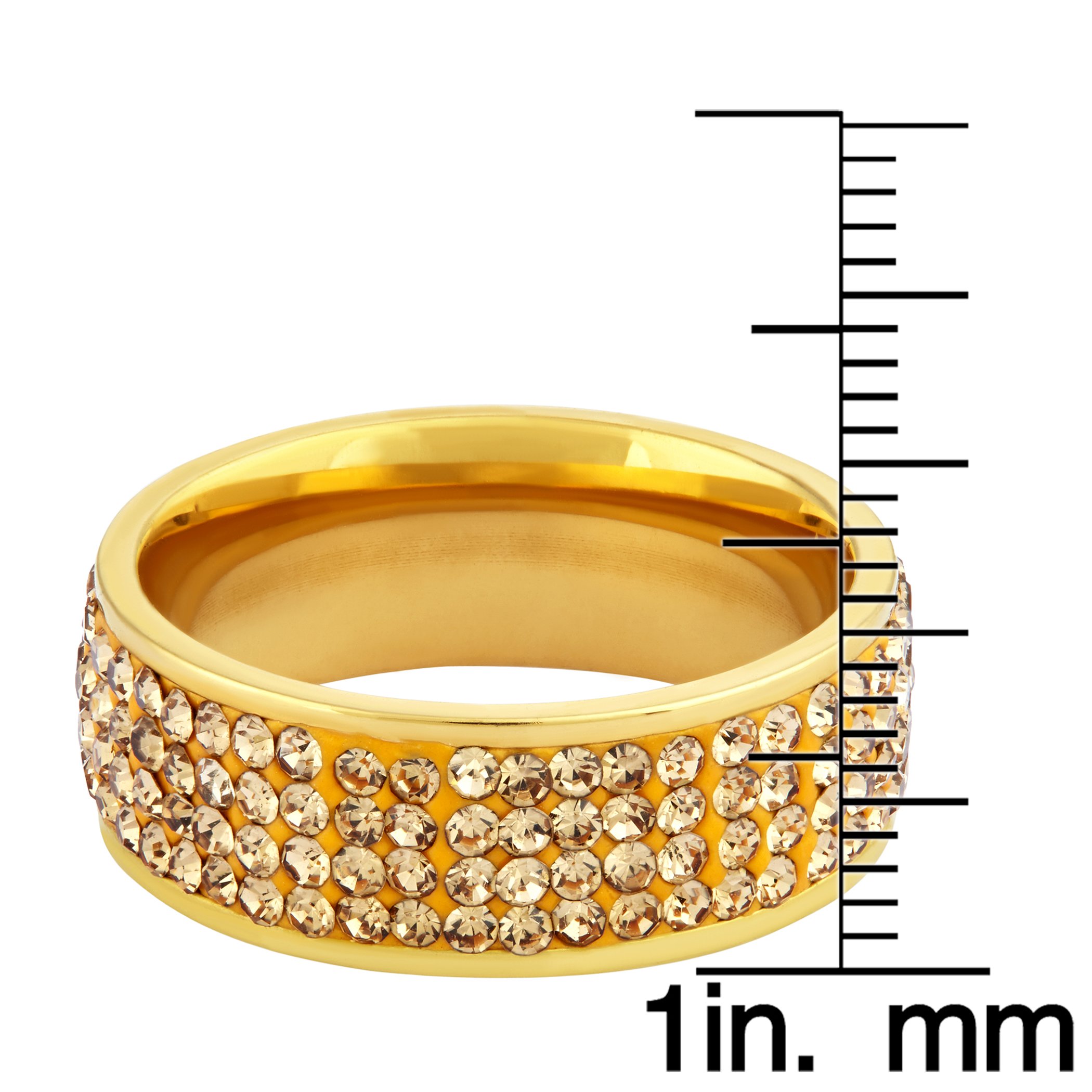 Foto 3 | Anillo West Coast Jewelry Elya De Acero Chapado En Oro Para Mujer - Venta Internacional.
