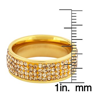 Foto 3 | Anillo West Coast Jewelry Elya De Acero Chapado En Oro Para Mujer - Venta Internacional.