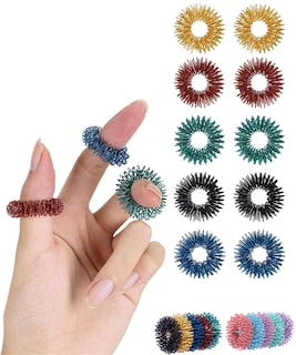 Foto 1 | Set De 10 Anillos Sensoriales Con Forma De Punta Para Aliviar El Estrés, Con Forma De Bolígrafo - Venta Internacional.