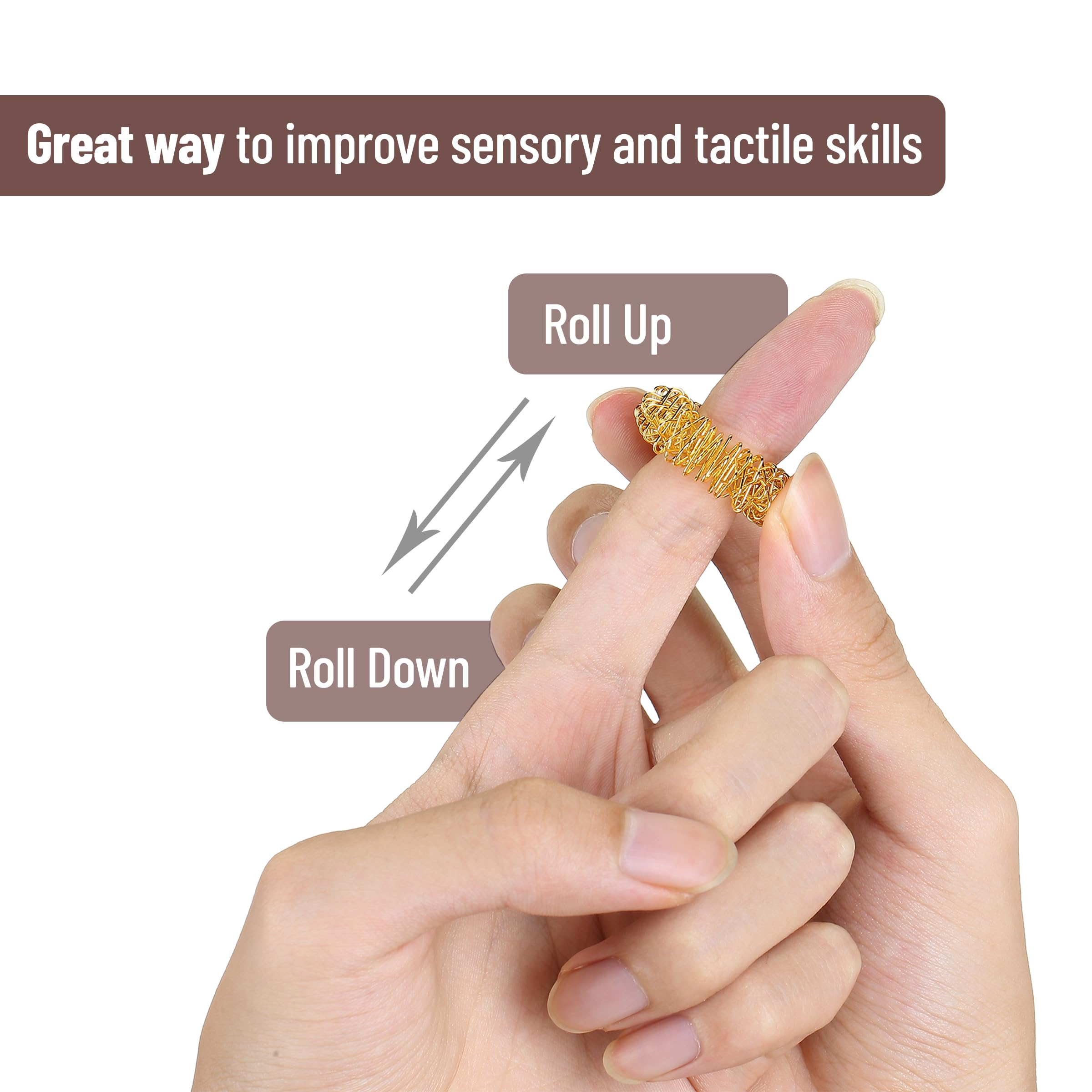 Foto 3 | Set De 10 Anillos Sensoriales Con Forma De Punta Para Aliviar El Estrés, Con Forma De Bolígrafo - Venta Internacional.