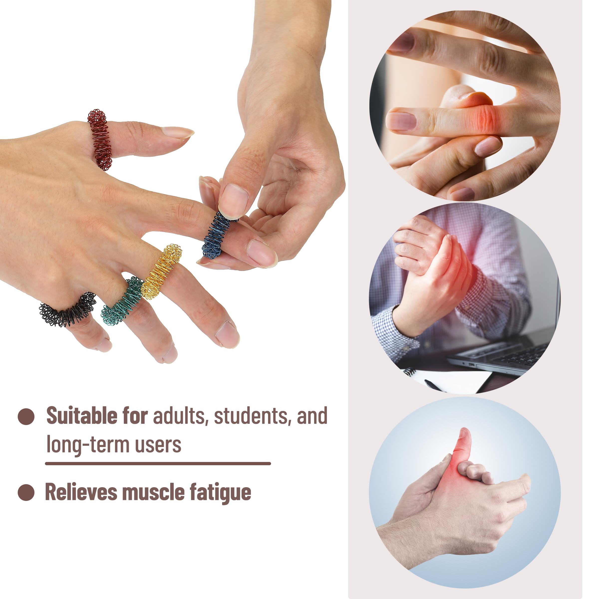 Foto 7 pulgar | Set De 10 Anillos Sensoriales Con Forma De Punta Para Aliviar El Estrés, Con Forma De Bolígrafo - Venta Internacional.