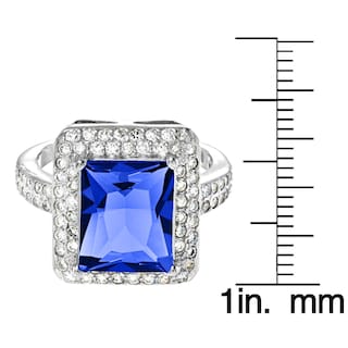 Foto 3 | Anillo De Plata De Ley 925 Con Circonita Cúbica Azul Montana De West Coast Jewelry - Venta Internacional.