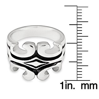 Foto 3 | Anillo West Coast Jewelry De Acero Inoxidable Con Esmalte Negro - Venta Internacional.