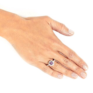 Foto 4 | Anillo De Plata De Ley Con Amatista Con Circonita Cúbica De West Coast Jewelry - Venta Internacional.
