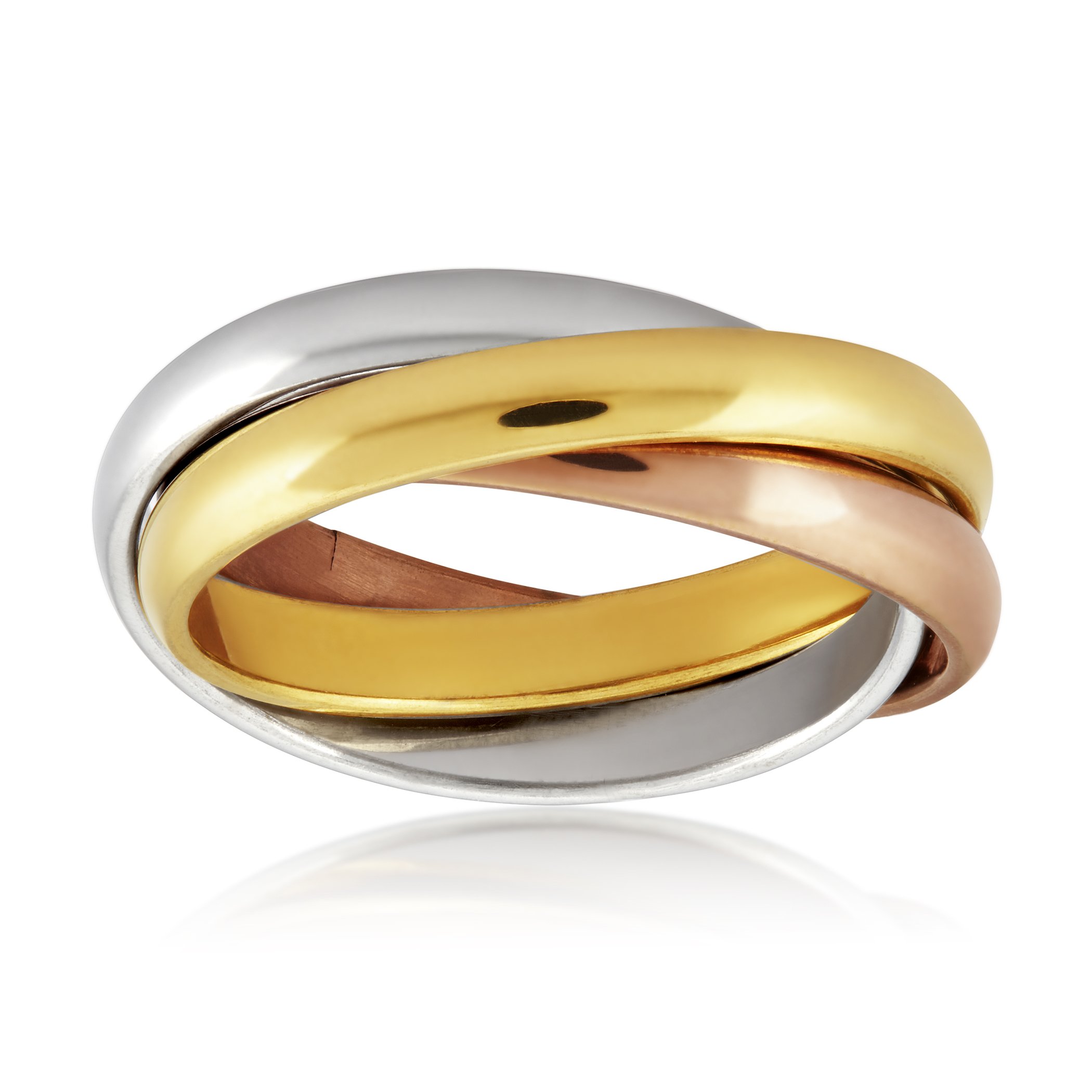 Foto 2 | Anillo West Coast Jewelry De Acero Inoxidable Tricolor Para Mujer - Venta Internacional.