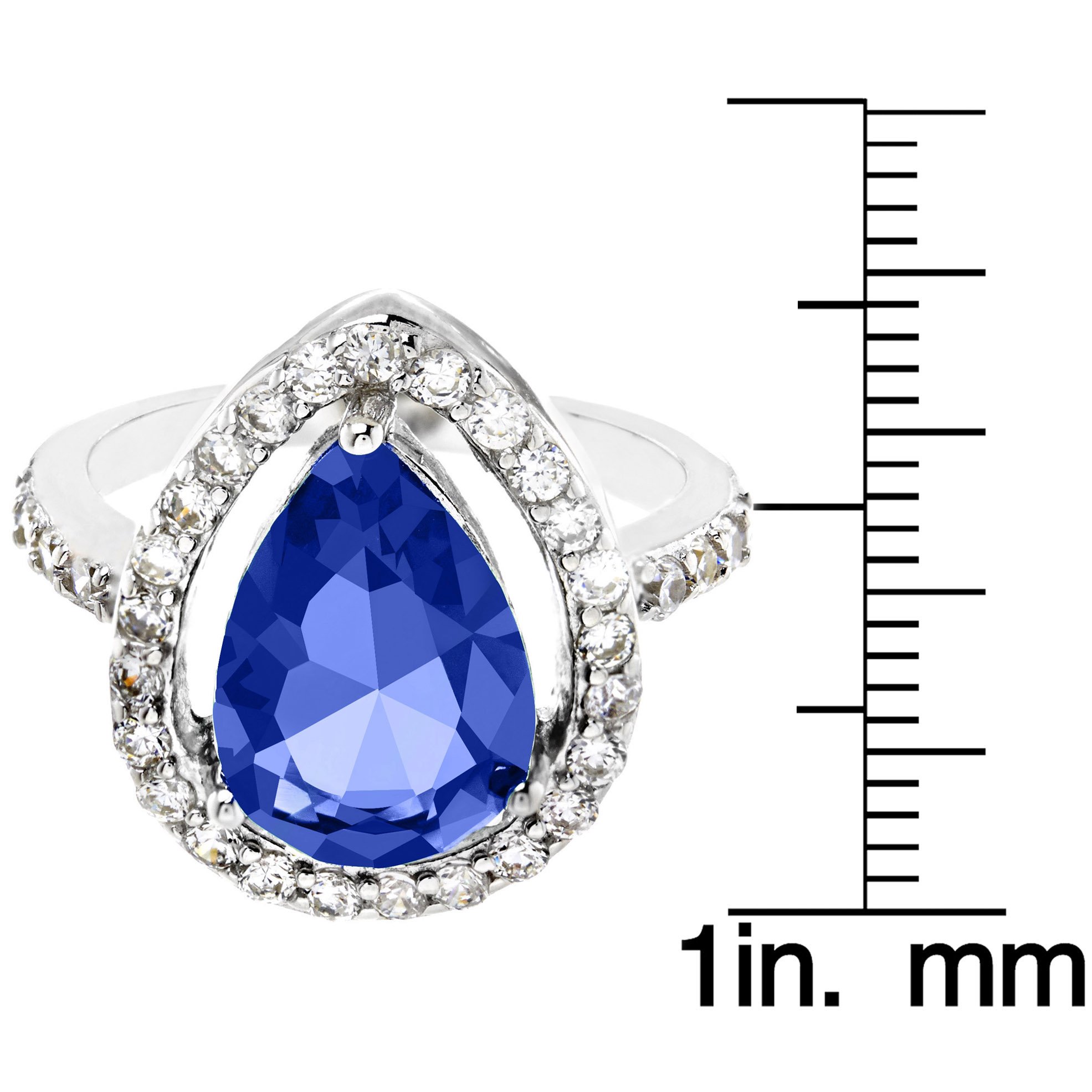 Foto 3 | Anillo De Plata De Ley Con Circonita Cúbica Azul Montana De West Coast Jewelry - Venta Internacional.
