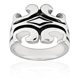Foto 2 | Anillo West Coast Jewelry De Acero Inoxidable Con Esmalte Negro - Venta Internacional.
