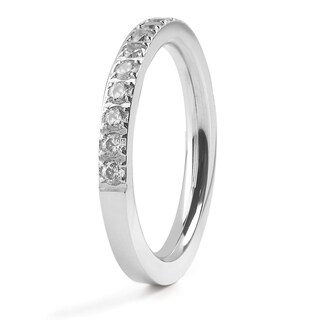 Foto 5 | Anillo West Coast Jewelry Elya De Acero Inoxidable Con Circonita Cúbica - Venta Internacional.