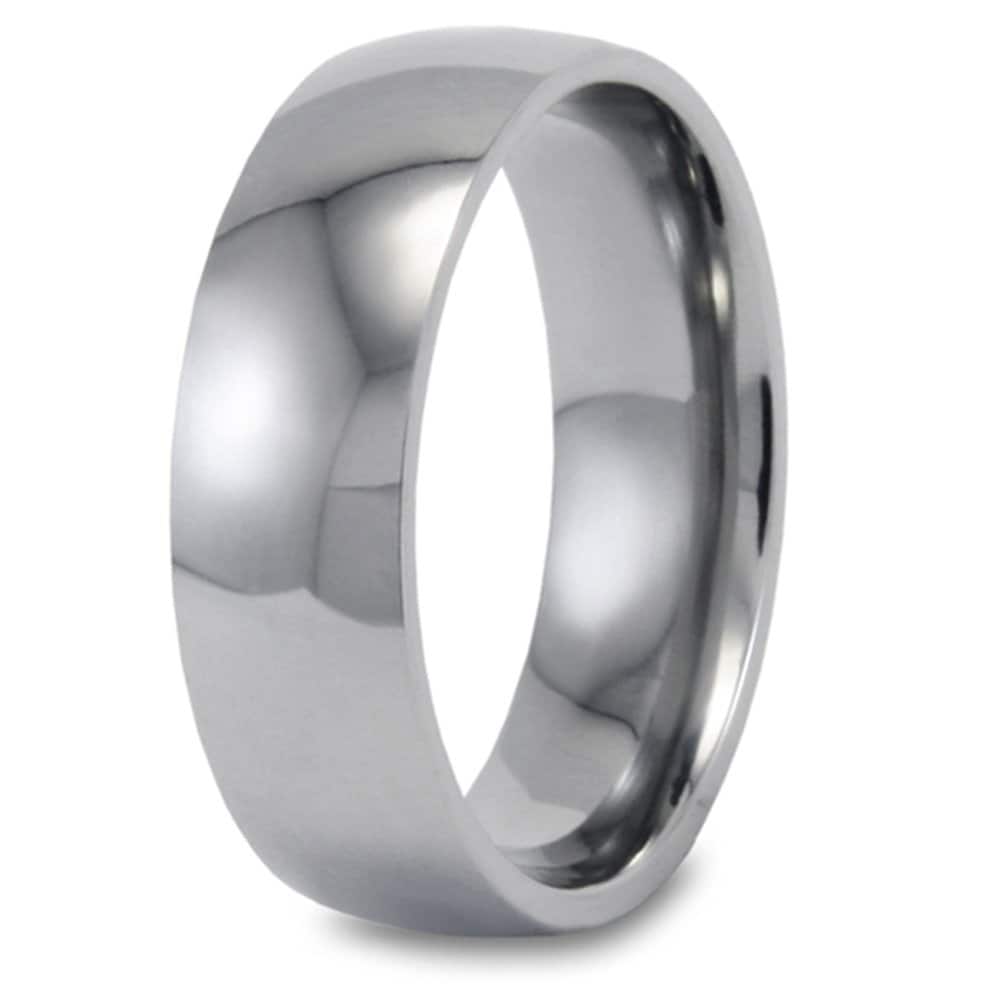Anillo West Coast Jewelry Con Acabado Pulido De Titanio, 8 Mm, Tamaño 5 - Venta Internacional. $500
