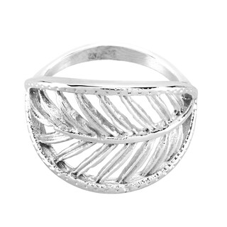 Foto 2 | Anillo West Coast Jewelry Elya De Hoja Abierta De Acero Inoxidable De 16 Mm - Venta Internacional.