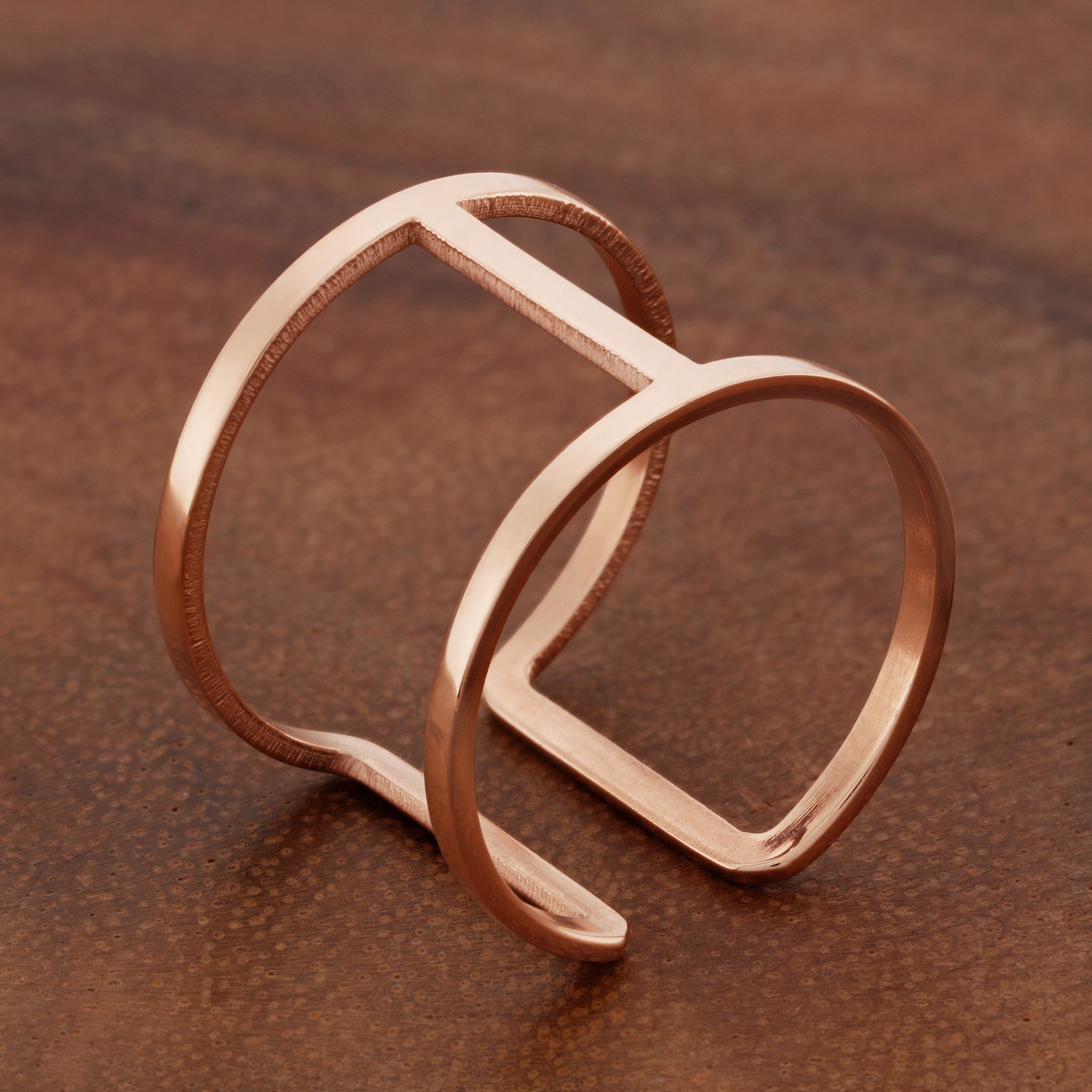Foto 4 | Anillo West Coast Jewelry Elya, Brazalete De Acero Chapado En Oro Rosa - Venta Internacional.