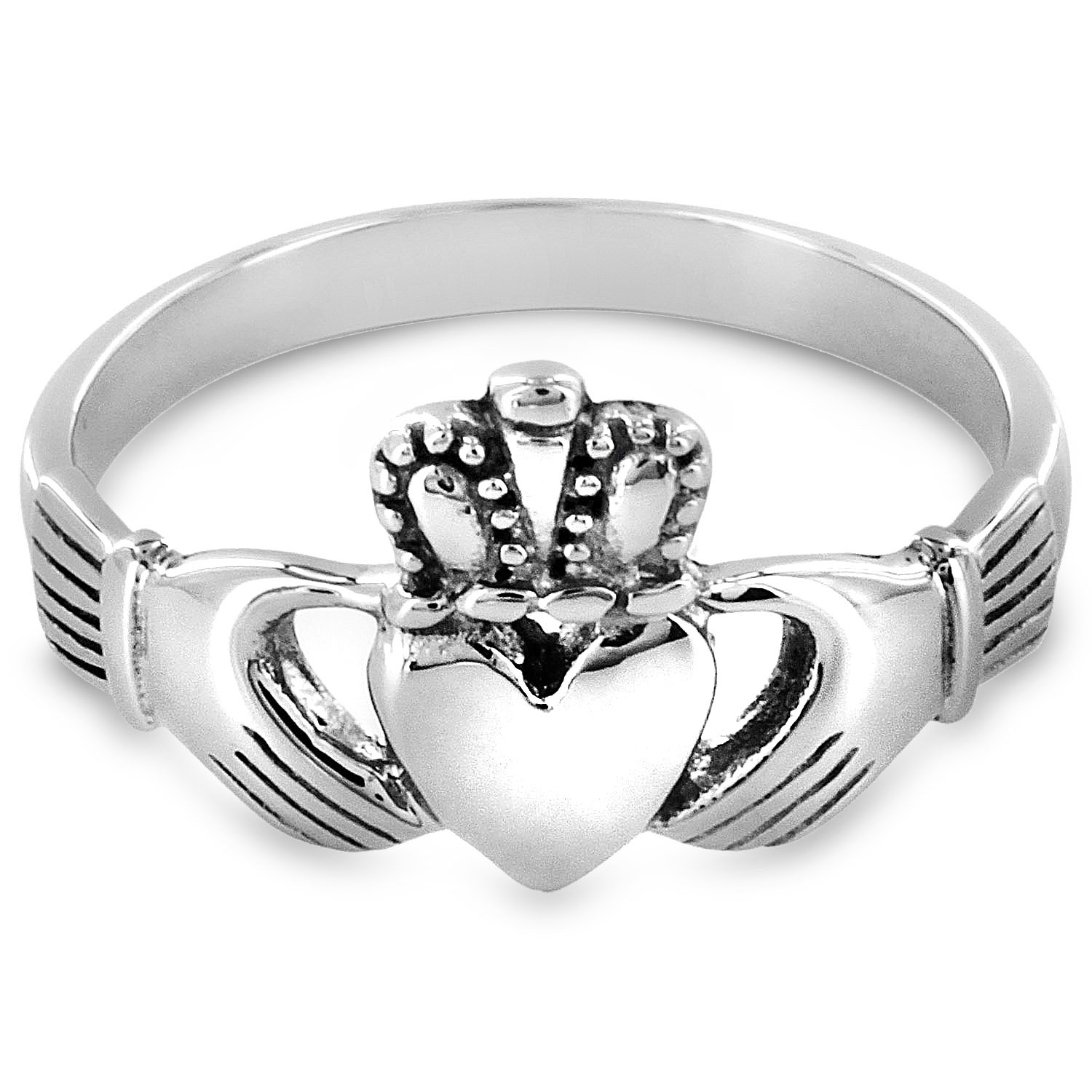 Foto 2 | Anillo West Coast Jewelry Elya Irish Claddagh De Acero Inoxidable - Venta Internacional.