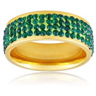 Foto 2 | Anillo West Coast Jewelry Elya De Acero Chapado En Oro Para Mujer - Venta Internacional.