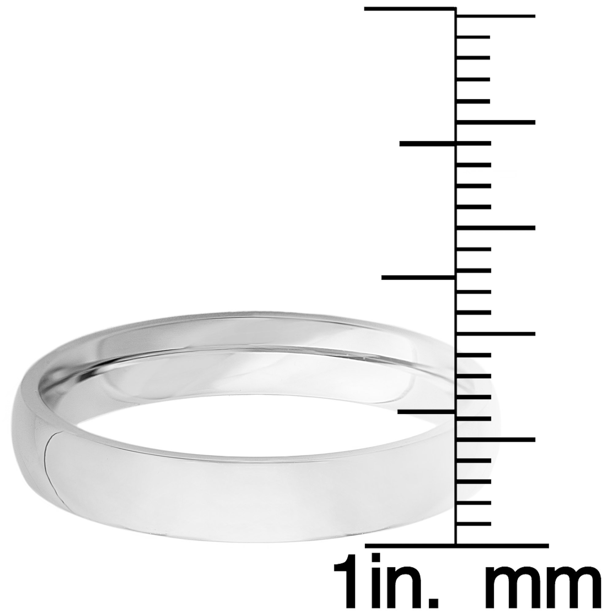 Foto 4 pulgar | Anillo West Coast Jewelry De Acero Inoxidable Pulido De 4 Mm - Venta Internacional.