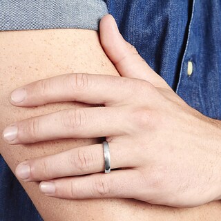 Foto 4 | Anillo West Coast Jewelry De Acero Inoxidable Pulido De 4 Mm - Venta Internacional.