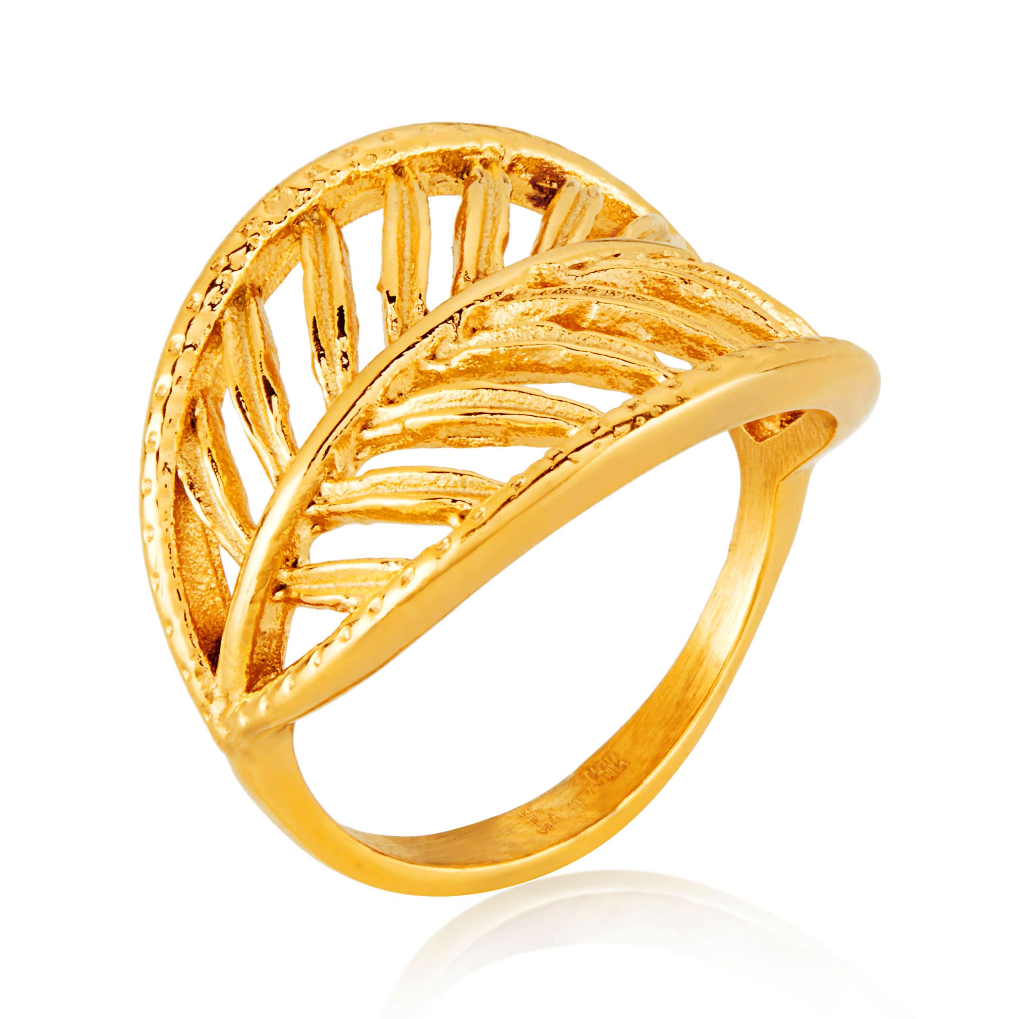 Foto 1 | Anillo West Coast Jewelry Elya De Acero Inoxidable Chapado En Oro - Venta Internacional.