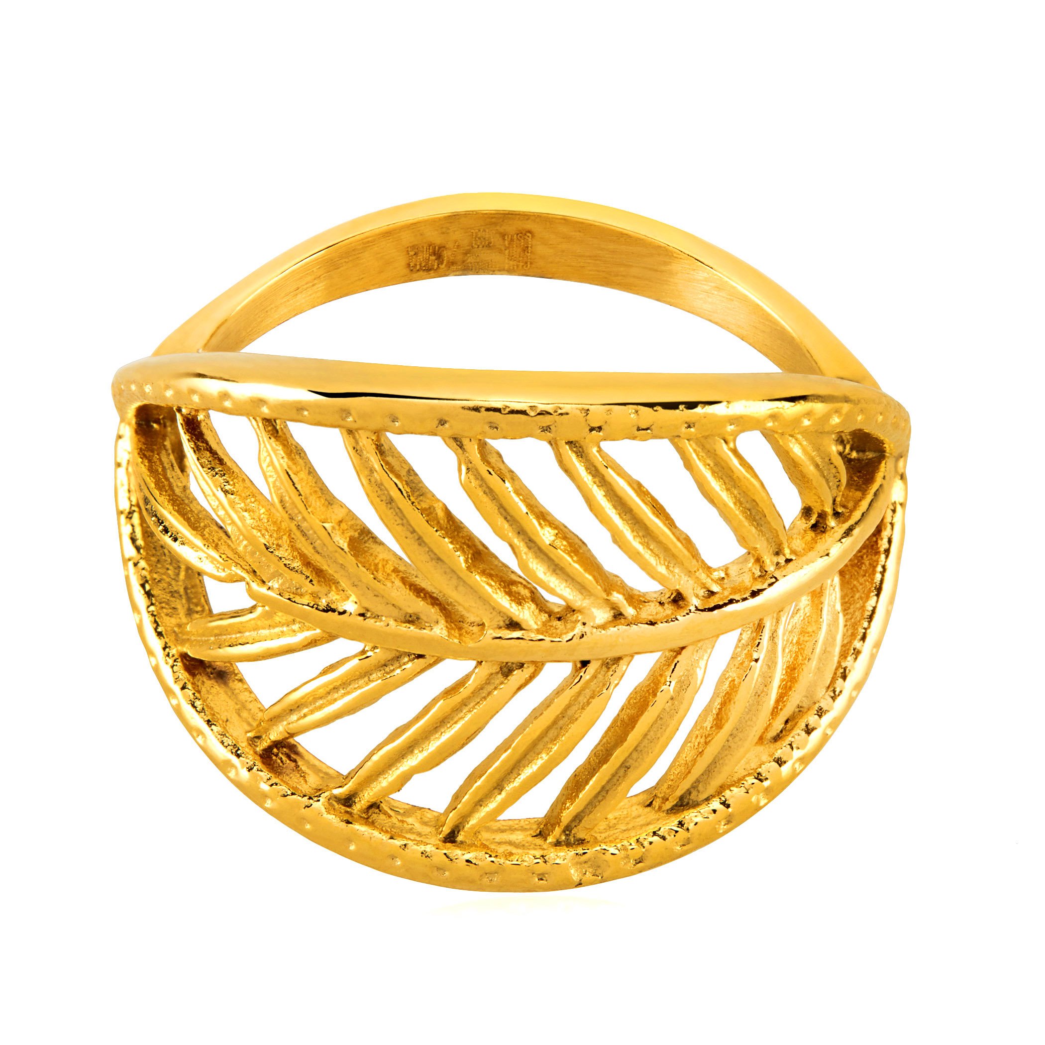 Foto 2 | Anillo West Coast Jewelry Elya De Acero Inoxidable Chapado En Oro - Venta Internacional.