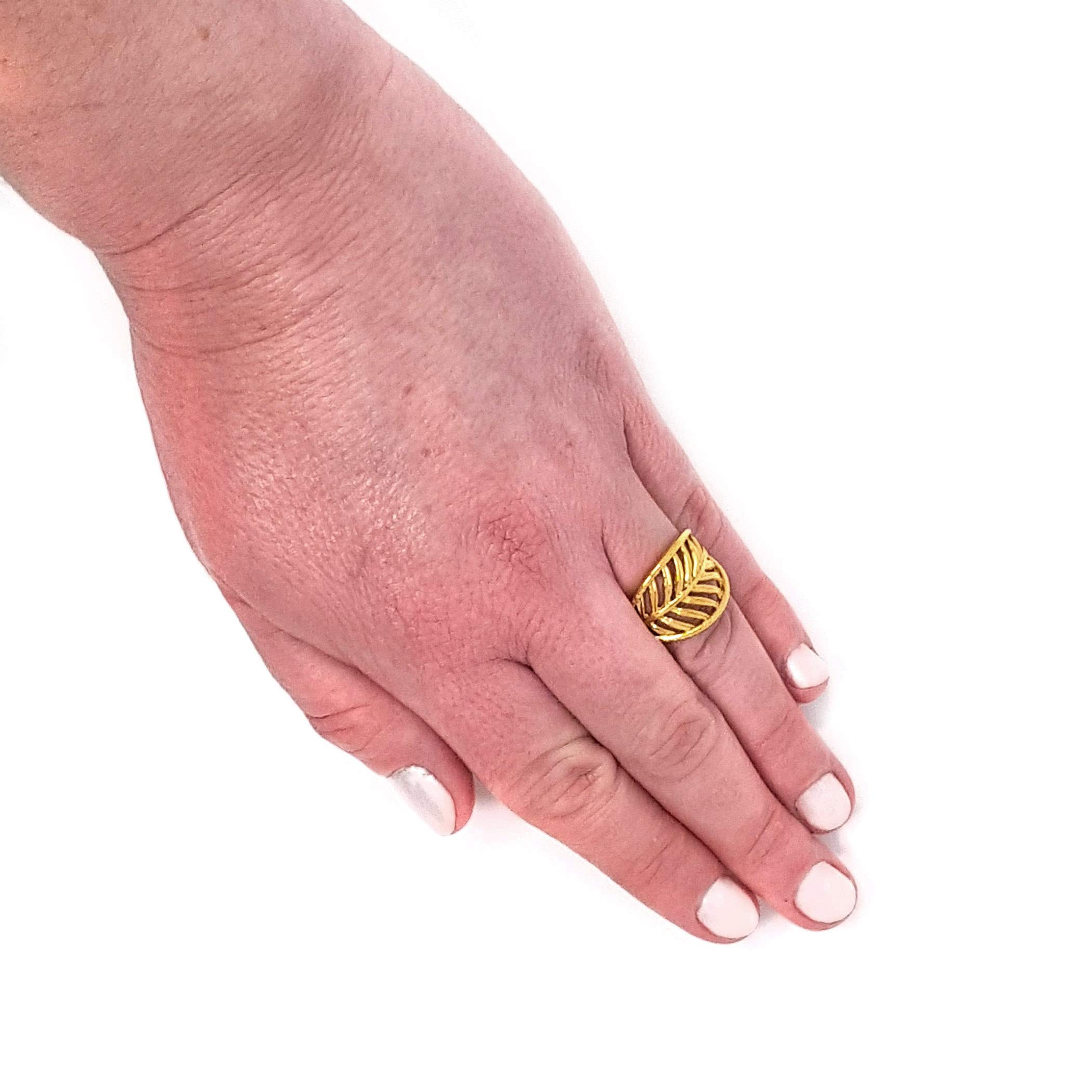 Foto 5 | Anillo West Coast Jewelry Elya De Acero Inoxidable Chapado En Oro - Venta Internacional.