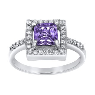 Foto 2 | Anillo West Coast Jewelry De Plata De Ley Con Amatista Púrpura Con Circonita Cúbica - Venta Internacional.
