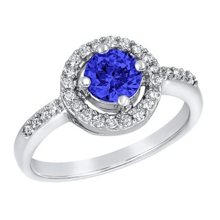 Foto 1 | Anillo De Plata De Ley 925 Con Circonita Cúbica Azul Montana De West Coast Jewelry - Venta Internacional.