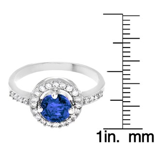 Foto 3 | Anillo De Plata De Ley 925 Con Circonita Cúbica Azul Montana De West Coast Jewelry - Venta Internacional.