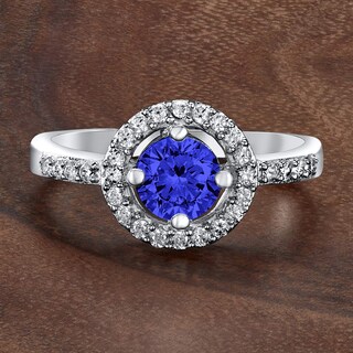 Foto 5 | Anillo De Plata De Ley 925 Con Circonita Cúbica Azul Montana De West Coast Jewelry - Venta Internacional.