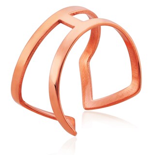 Foto 2 | Anillo West Coast Jewelry Elya De Acero Inoxidable Chapado En Oro Rosa - Venta Internacional.
