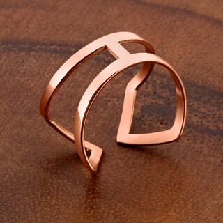 Foto 4 | Anillo West Coast Jewelry Elya De Acero Inoxidable Chapado En Oro Rosa - Venta Internacional.