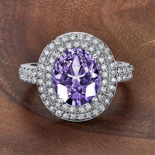 Foto 4 | Anillo West Coast Jewelry De Plata De Ley Con Amatista Púrpura Con Circonita Cúbica - Venta Internacional.