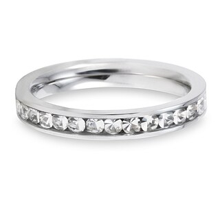 Foto 2 | Anillo De Eternidad West Coast Jewelry Elya De Acero Inoxidable Con Circonita Cúbica - Venta Internacional.
