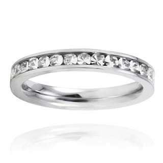 Foto 3 | Anillo De Eternidad West Coast Jewelry Elya De Acero Inoxidable Con Circonita Cúbica - Venta Internacional.