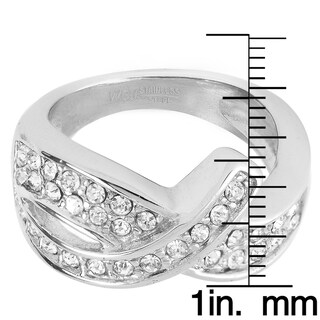 Foto 3 | Anillo West Coast Jewelry Elya De Acero Inoxidable Con Circonita Cúbica - Venta Internacional.