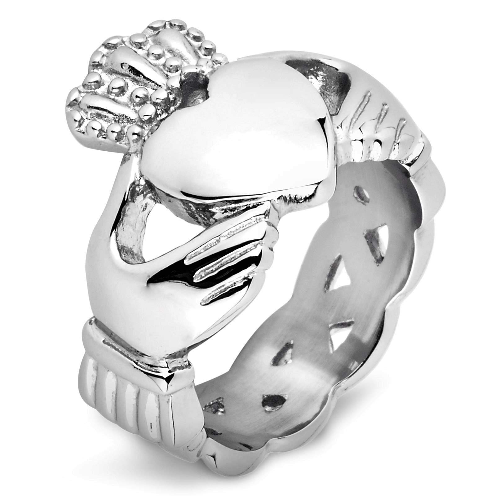 Foto 1 | Anillo West Coast Jewelry Irish Claddagh De Acero Inoxidable - Venta Internacional.