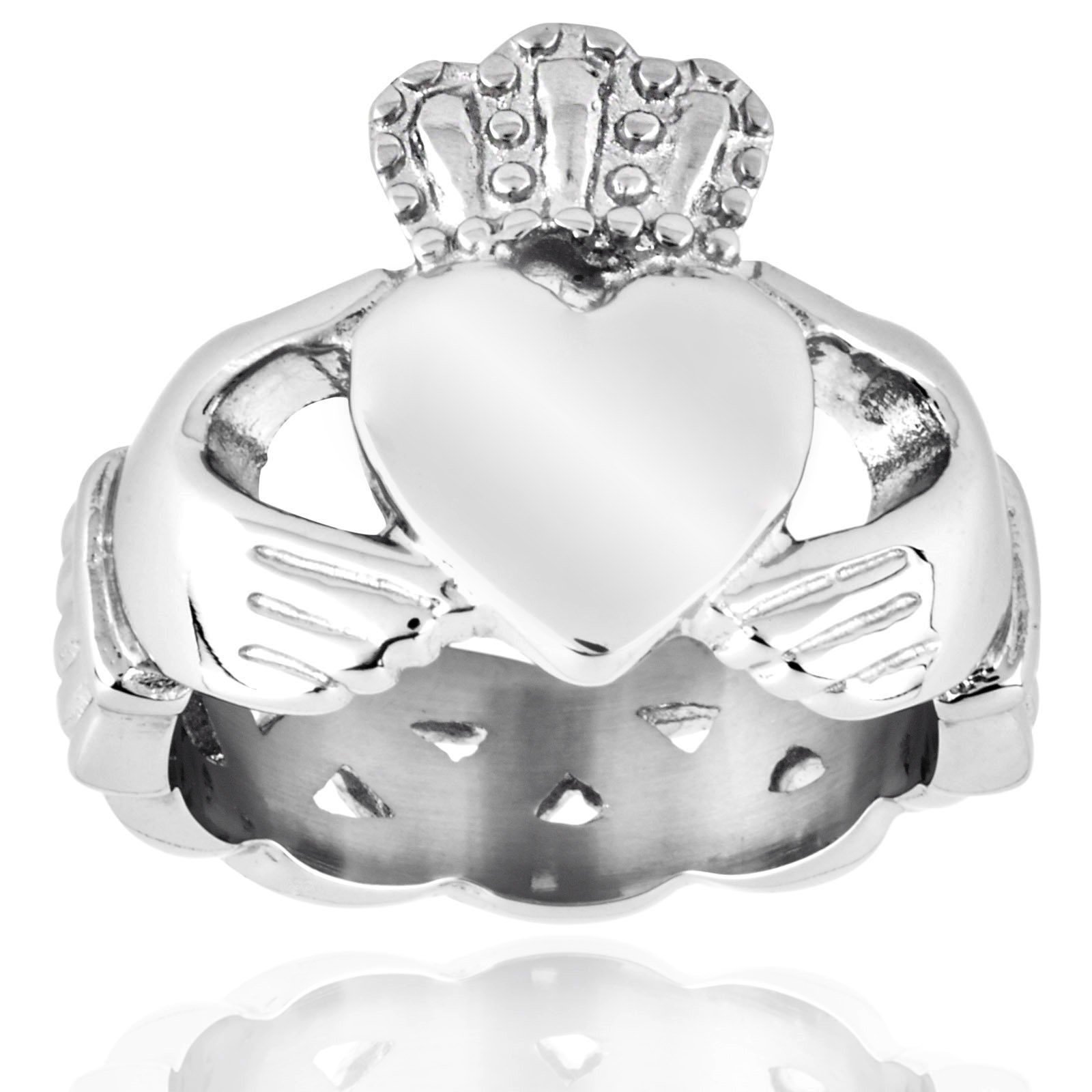 Foto 3 pulgar | Anillo West Coast Jewelry Irish Claddagh De Acero Inoxidable - Venta Internacional.