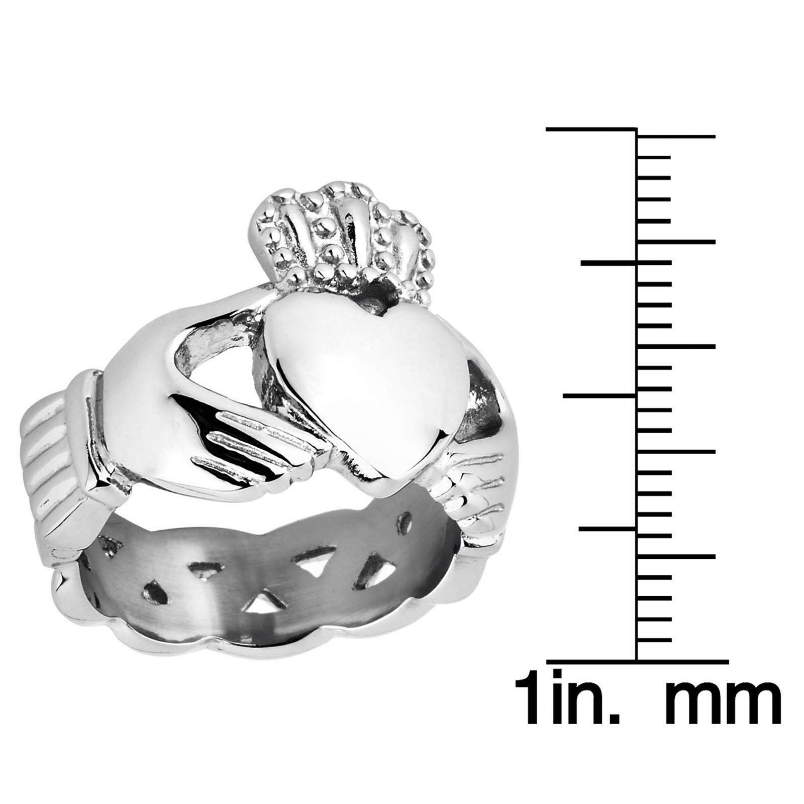 Foto 3 | Anillo West Coast Jewelry Irish Claddagh De Acero Inoxidable - Venta Internacional.