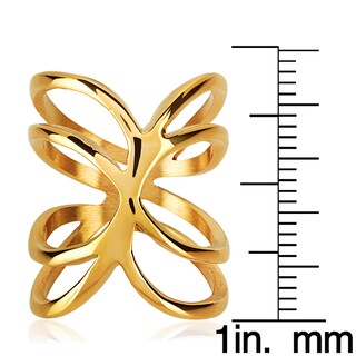 Foto 3 | Anillo West Coast Jewelry Elya De Acero Inoxidable Chapado En Oro - Venta Internacional.