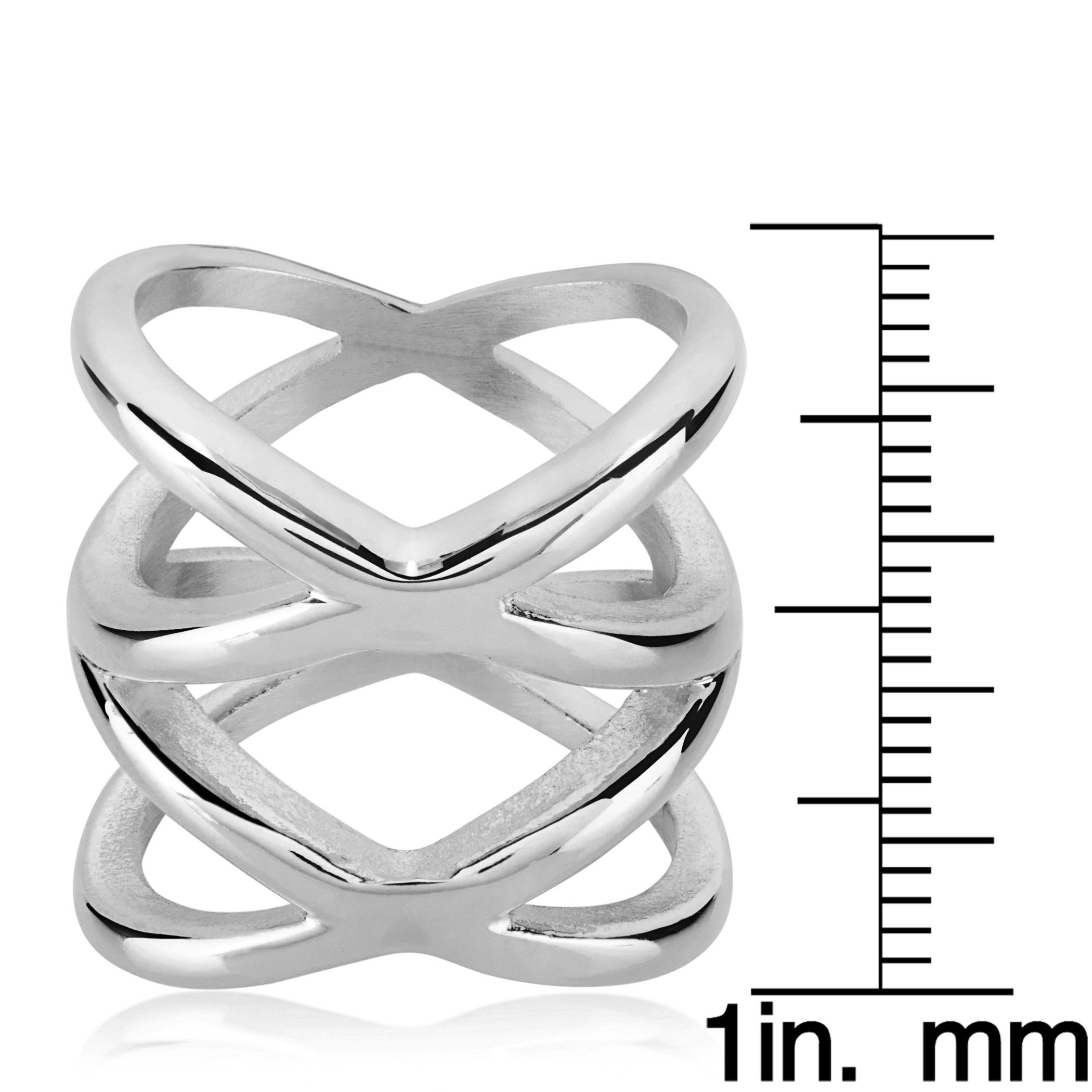 Foto 3 | Anillo West Coast Jewelry Elya Split Crisscross Orbit 22 Mm - Venta Internacional.