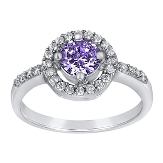 Foto 2 | Anillo De Plata De Ley Con Amatista Con Circonita Cúbica De West Coast Jewelry - Venta Internacional.