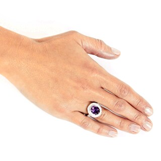 Foto 3 | Anillo West Coast Jewelry De Plata De Ley Con Amatista Púrpura Con Circonita Cúbica - Venta Internacional.