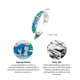Foto 6 | Anillo Chulada, El Principito De Plata .925 Con Chapa De Platino, Se Pude Mojar